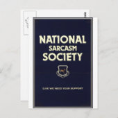 National-Sarcasm-Society Postkarte (Vorne/Hinten)