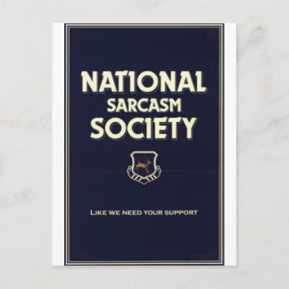 National-Sarcasm-Society Postkarte