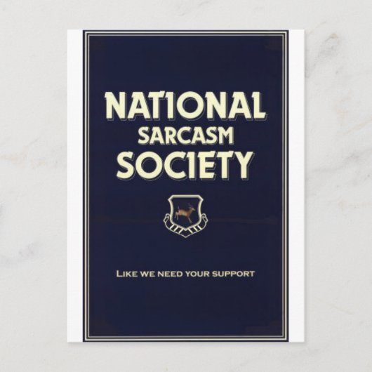 National-Sarcasm-Society Postkarte (Vorderseite)