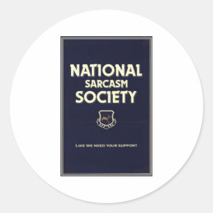 National-Sarcasm-Society Runder Aufkleber