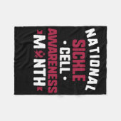 National Sickle Cell Awareness Montag Burgundy Rib Fleecedecke (Vorderseite (Horizontal))
