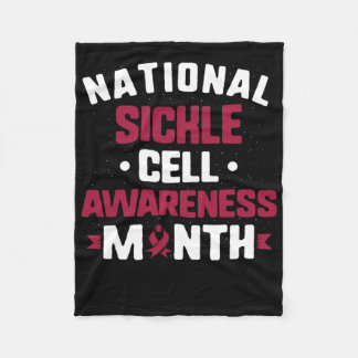 National Sickle Cell Awareness Montag Burgundy Rib Fleecedecke