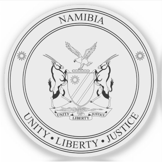 National Siegel der Republik Namibia Aufkleber (Vorderseite)