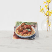 National Spaghetti Day D - 4. Januar - Wasserfarbe Karte (Gelbe Blume)