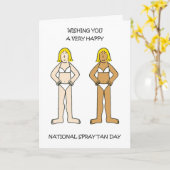 National Spray Tan Day March 6th Karte (Gelbe Blume)