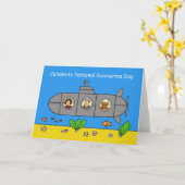 National Submarine Day April 11th Karte (Gelbe Blume)