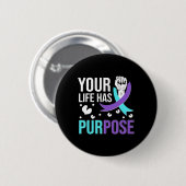 National Suicide Prevention Awareness Month Warrio Button (Vorne & Hinten)