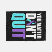 National Suicide Prevention Awareness Month Warrio Fleecedecke (Vorderseite (Horizontal))