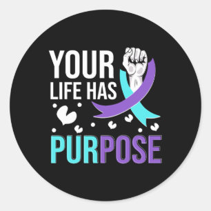 National Suicide Prevention Awareness Month Warrio Runder Aufkleber