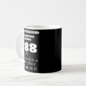 National Suicide Prevention Lifeline 988 With Whit Kaffeetasse (Vorderseite Links)