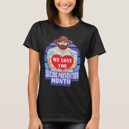 National Suicide Prevention Month Concerned Dad Lo T-Shirt (Vorderseite)