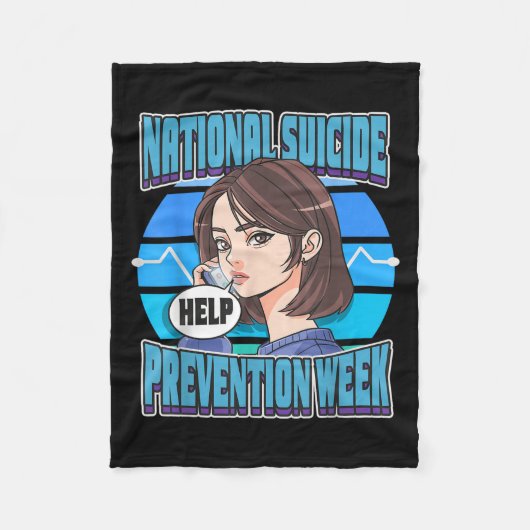 National Suicide Prevention Week Suprt Mental Heal Fleecedecke (Vorderseite)