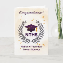 National Technical Honor Society Congratulations Karte