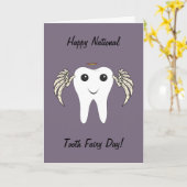 National Tooth Fairy Day Karte (Gelbe Blume)