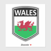 National - Wales Aufkleber (Blatt)