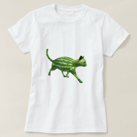 National Watermelon Day Cat T-Shirt (Design vorne)