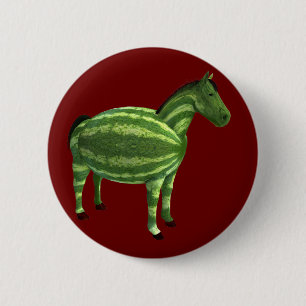 National Watermelon Day Horse Button