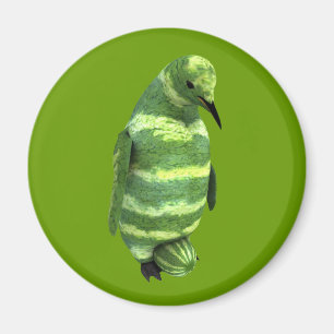 National Watermelon Day Penguin Magnet
