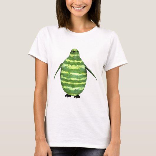 National Watermelon Day Penguin T-Shirt (Vorderseite)