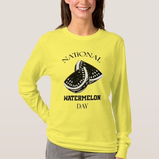 National Watermelon Day Sign T-Shirt (Vorderseite)