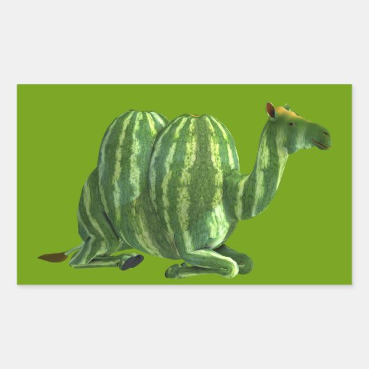 National Watermelone Day Dromedary Rechteckiger Aufkleber (Vorderseite)