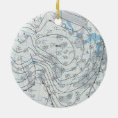 National Weather Map Keramik Ornament (Hinten)