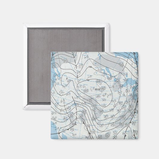 National Weather Map Magnet (Vorderseite/Rückseite)