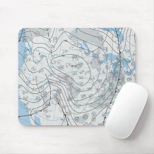 National Weather Map Mousepad (Mit Mouse)