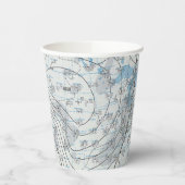 National Weather Map Pappbecher (Links)