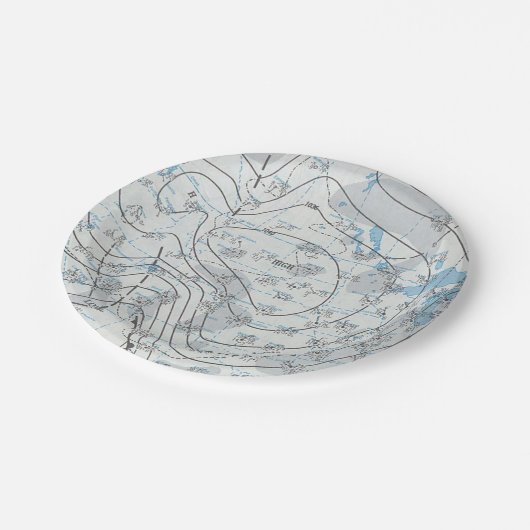 National Weather Map Pappteller (Schrägansicht)