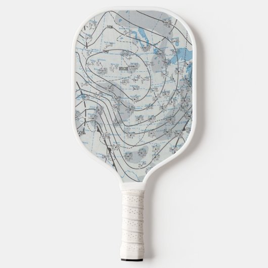 National Weather Map Pickleball Schläger (Rückseite)