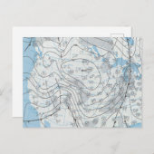 National Weather Map Postkarte (Vorne/Hinten)