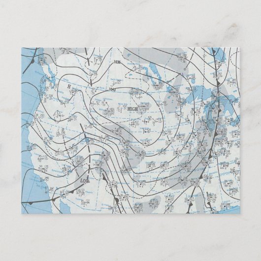 National Weather Map Postkarte (Vorderseite)