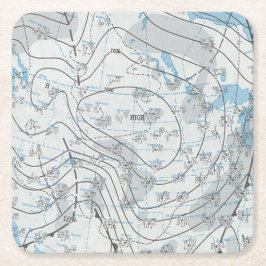 National Weather Map Rechteckiger Pappuntersetzer