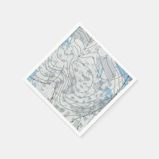 National Weather Map Serviette (Ecke)