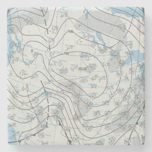 National Weather Map Steinuntersetzer
