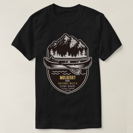 National Wild and Landschaftlich River Mulberry T-Shirt (Design vorne)