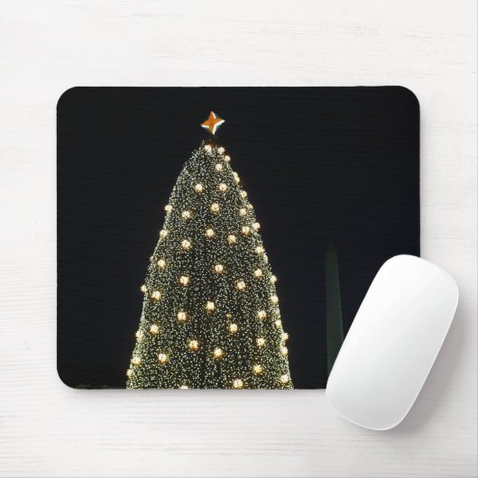 National Xmas Tree & Washington Monument at Night Mousepad (Mit Mouse)