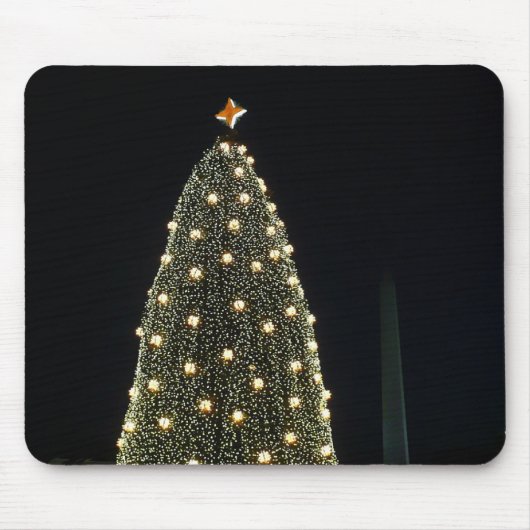 National Xmas Tree & Washington Monument at Night Mousepad (Vorne)