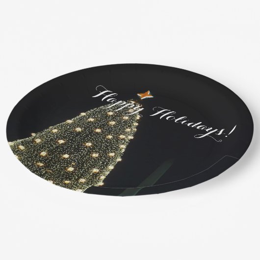 National Xmas Tree & Washington Monument at Night Pappteller (Schrägansicht)