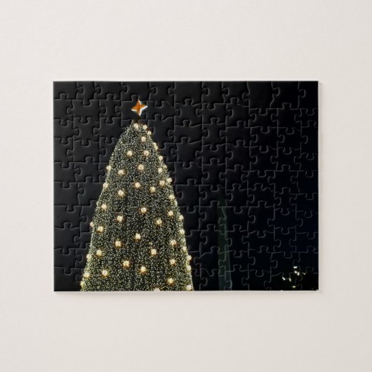National Xmas Tree & Washington Monument at Night Puzzle (Horizontal)