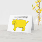 National Yellow Pig Day July 17th Karte (Gelbe Blume)