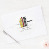 Nationalbibliothek-Arbeitskraft-' Tag Runder Aufkleber (Umschlag)