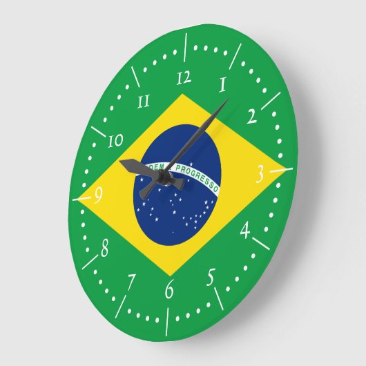Nationalbrazil Große Wanduhr (Winkel)