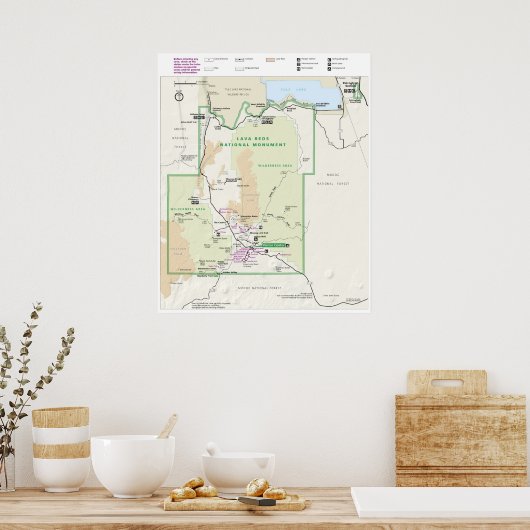 Nationaldenkmal der Lava Beds Poster (Küche)
