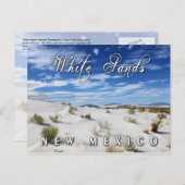 Nationaldenkmal der weißen Sandstrände, New Mexico Postkarte (Vorne/Hinten)