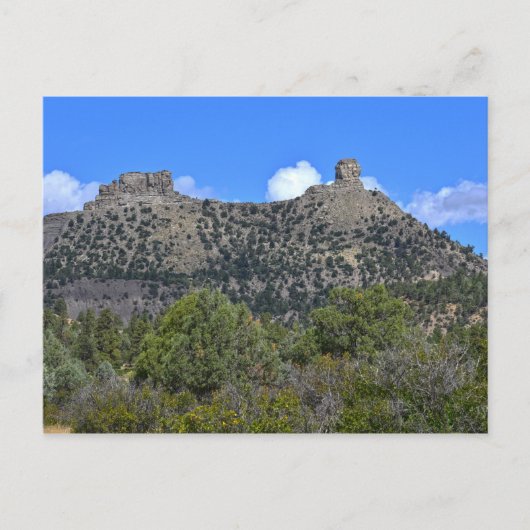 Nationaldenkmal des Chimney Rock, Colorado Postkarte (Vorderseite)