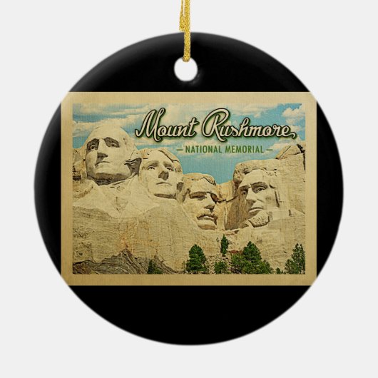 Nationaldenkmal des Moschee Rushmore Keramik Ornament (Hinten)