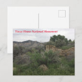 Nationaldenkmal des Yucca House Postkarte (Vorne/Hinten)