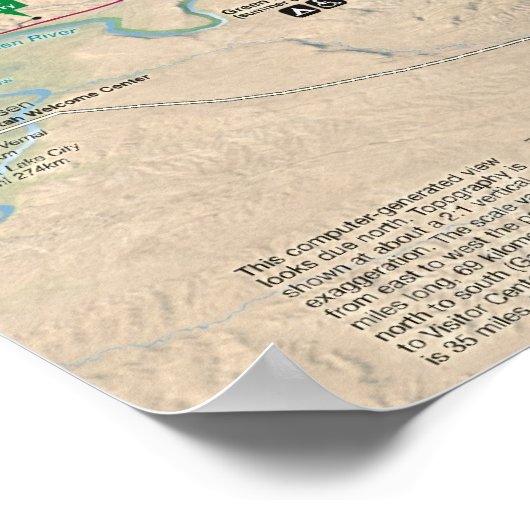 Nationaldenkmal Dinosaur Poster (Ecke)